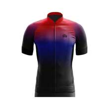 Camisa Blusa Bike Ciclismo Masc Degrade Vermelho Manga Curta - Preto - Visão 2