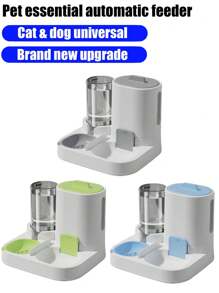 1pc 2-In-1 Automatic Pet Feeder And Water Dispenser, Universal Pet Bowls For Cats And Dogs