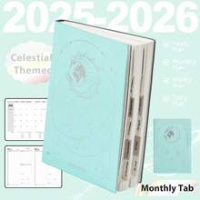 2026 Jahresplaner, 204 Blatt/412 Seiten Tagesplan Notizbuch, Tagesaufzeichnung, Wochen- & Monatsplanung, 8*6 Zoll, elegantes Ozean-Thema Innenleben, blau & rosa einfacher süßer Tagesplaner, Effizienz steigern, Rückkehr zur Schule, Büro, Weihnachts- & Neujahrgeschenk - 2026-Einfacher Stil - Übersicht 2