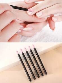 30pcsPortable Shi Ying Grinding Pen, Dead Skin Repair Pen, Cuticle Remover, Nail Tools, Shaping Black Nail Carving Pen, Nail Tools Shi Ying Ceramic Carving Pen Calluses Remover 45 Degree Nail File Burr.Christmas, Winter, Pink, Graduation - Black - View 4