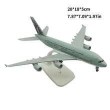 1/400 Scale 20cm Aircraft Qatar A380 Alloy Plane Model Plane Souvenir Gift - 白色 - 查看 5