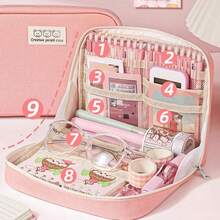 1 件大容量学生铅笔盒，多功能分类文具收纳袋，学校用品 - 多色 - 查看 12