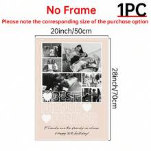 Tranh treo tường bằng vải canvas tùy chỉnh, quà tặng sinh nhật cho bạn thân, ảnh bạn bè thân thiết, tranh ghép ảnh cá nhân hóa, chân dung bạn thân, poster kèm ảnh, chị em gái. Thích hợp trang trí phòng tắm, nhà bếp, phòng khách, phòng ngủ, có thể chọn khung. - Nhiều màu - Xem 16