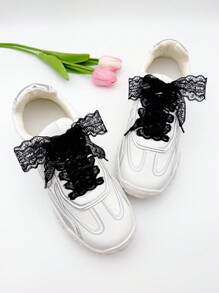 1/3/5 Pairs INS Style Niche Brand Lace Bow Shoelaces, 80/120cm, Suitable For Casual Sports Shoes, As Accessories For Women/Men Sports Shoes, Casual Shoes, White Shoes, Basketball Shoes, Training Shoes, Running Shoes, Summer