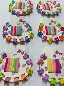 Kit 3/6/12 Cartela Acessórios Infantil Xuxinha Piranha Colorido Alta Qualidade - Multicolorido - Visão 4