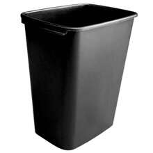 Plastic Trash Can For Outdoor And Indoor Use - Black - View 1