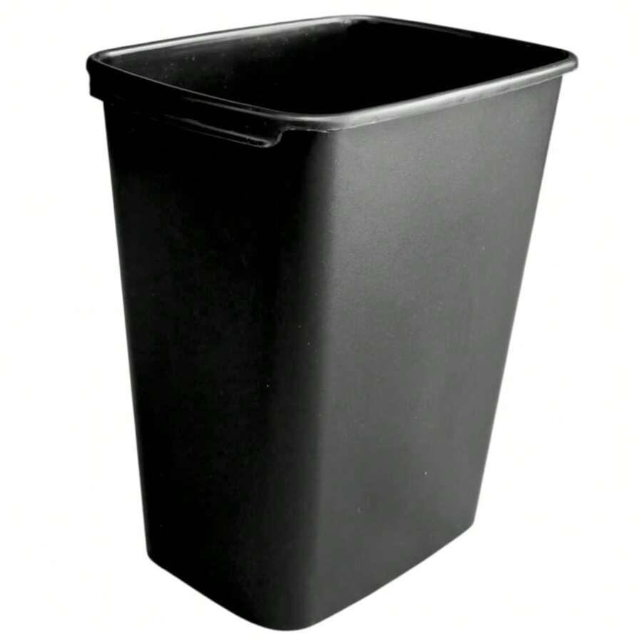 Plastic Trash Can For Outdoor And Indoor Use - Black - View 1