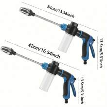 Wash Your Car Easily -1pc High-Pressure Car Washing Water Gun, Plastic Gun Body, Garden Water Hose Nozzle, Garden Shower,  Cars, Trucks, SUVs, Multifunction Watering Tool, Powerful Cleaning(Blue/Green)