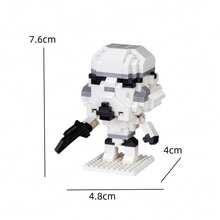 StarWars White Samurai Building Blocks Assembling Toys Anime Cartoon Kawaii Holiday Gift Birthday Gift Halloween Party Gift Christmas Decorations Mini Desktop Decoration Desktop Ornaments Room Decoration - Multicolor - View 10