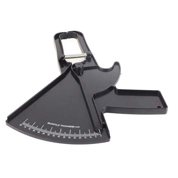 Calibrador de grasa corporal personal, medidor de grosor de pliegues cutáneos, analizador de salud, color negro