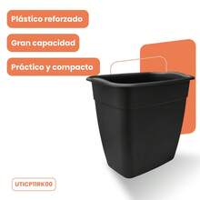 Plastic Trash Can For Outdoor And Indoor Use - Black - View 6