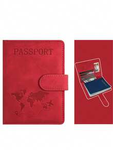 定制文字Logo PU皮革护照夹套，机票护照钱包旅行证件收纳包，多用途，大容量，多功能，色彩缤纷，可爱，萌系，简约，趣味，卡哇伊，Y2K，极简主义，通勤，商务休闲，基础款，定制，个性化，独特，专属定制，送给他的理想礼物，送给她的理想礼物，送给家人，朋友，女朋友，周年纪念日，生日，节日/度假，户外/郊游/旅行/徒步/体育场/运动/攀岩，商务/通勤/工作/办公室，定制行李箱和旅行装备，旅行箱旅行包 - 彩色 - 查看 11