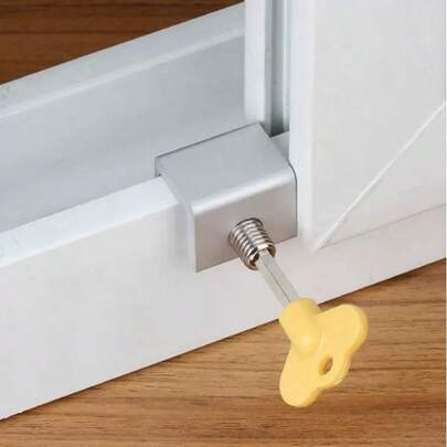 2 peças, protetor de trava de segurança para janela, adequado para casa, escritório e loja, trava de janela fácil de instalar, proteção de porta para crianças, batente de segurança
