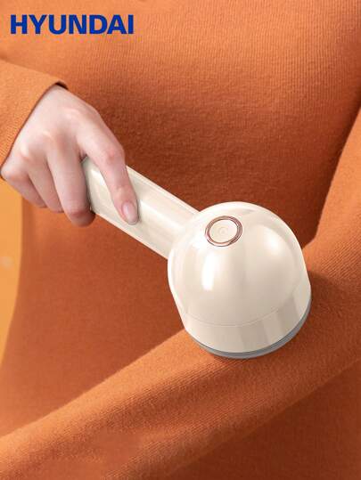HYUNDAI Fabric Shaver And Lint Remover, Sweater Defuzzer Pilling Trimmer For Clothes And Furniture, 500mAh USB Rechargeable, Stainless Steel, Remove Fuzz, Lint, Bobbles