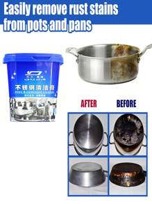 Stainless Steel Cleaning Paste, Multi-Purpose Cleaner And Polish, Cookware Cleaner, Removes Pot Stains, Stainless Steel Cleaner And Polish, For Cleaning Cookware, Pot Bottoms, Stains, Rust, Polishing, Descaling, Derusting
