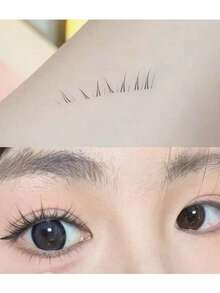 80 szt. naturalnie wyglądających sztucznych rzęs, delikatne, przezroczyste rzęsy na trzonku, częściowe kępki, odpowiednie do codziennego noszenia, przyjazne dla początkujących (losowa dolna karta) Kępki rzęs, kępki rzęs, pojedyncze rzęsy, sztuczne rzęsy