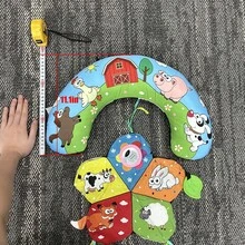 毛絨嬰兒玩具，附3D皺褶墊與咬咬環，黑白高對比嬰兒玩具附鏡子，嬰兒新生兒幼兒感官玩具，趴趴時間玩具，0-3個月、3-6個月寶寶生日聖誕禮物，嬰兒必需品，旅行必需品 - 黑與白 - 查看 10