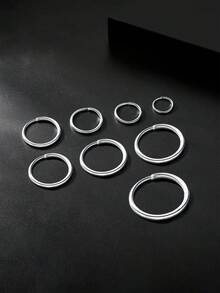 1 Pair S925 Sterling Silver Smooth Hoop Earrings, Women's Mini Elegant Simple Small Earrings, Fresh Elegant Different Rules Ear Clip, Ear Hole Earbone Ring Pure Silver Jewelry Gift