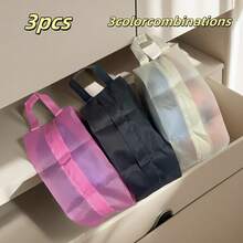 3pcs Minimalist Travel Underwear & Socks Organizer Bags - Portable, Secure Storage For Dorms And On-The-Go, Essential Small Item Pouches, Durable Chemical Fiber Material, Lightweight And Compact Design For Easy Packing, Dorm Room Organizer|Compact Organizer|Lightweight Storage, Luggage For Travel Closet Organization And Storage Clothes Organizer Bedroom