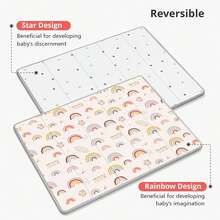 PIGLOG Extra Large Play Mat For Baby, 0.8 Inch Thick , Reversible Foldable Baby Play Mat, 79" X71" Waterproof Foam Floor Baby Crawling Mat, Portable Playmat For Infants, Toddler, Kids - 彩虹 - 查看 8