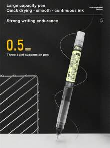 30pcs Straight Liquid Ball Pen Quick Drying Test Signature Gel Pen 0.5mm Black Blue Ink School Office Ball Pen Stationery School Rollerball Pen Back To School