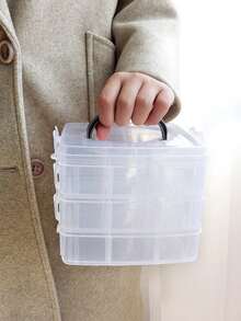 1 件 3 层 18 格透明收纳盒，玩具、珠宝及配饰整理盒，便携式储物盒，情人节返校礼物 - 查看 7