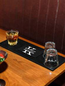 1pc Customized Bar Table Runner, Personalized Bar Mat, Coffee & Cocktail Coaster, Home Bar Accessory, Artistic Rubber Drink Coaster, Gift For Father, Boyfriend, Custom Coaster, Multi-Functional, Durable, Ornamental, Reusable, Exquisite, Stylish - 彩色 - 查看 7