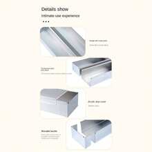 提拉米苏模具 长方形不锈钢盒子蛋糕胚长托盘蛋糕模具 - 彩色 - 查看 10