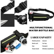 1 pieza Bolsa de cintura deportiva para correr al aire libre, bolsa de cintura liviana de nailon para botella de agua para ciclismo, bolsa resistente para teléfono celular