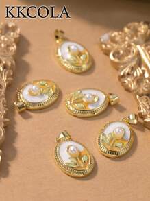 KKCOLA 1pc Fashionable Floral Pendant Necklace, Jewelry Accessory For Daily Wear
