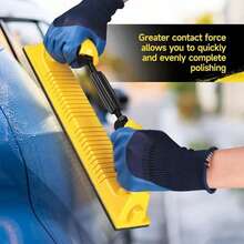 1 pieza de bloque de lijado para lijar a mano, se puede conectar a una aspiradora. Tiene una amplia gama de usos y se puede utilizar para la limpieza del hogar, lijado de paneles de yeso, lijado fino, eliminación de óxido y pintura, talleres de reparación y pintura de automóviles, carpintería y fabricación de muebles de madera, talleres de procesamiento de metales y más. - Amarillo - Ver 9