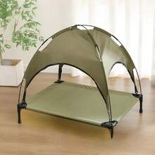 1pc Portable Foldable Washable Anti-Moisture Anti-UV Large Capacity Pet Camp Bed, Suitable For Medium/Small Cats & Dogs Outdoor Use Cat Carrier Cat Backpack Bike Trailer