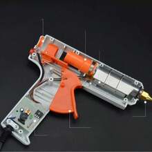 1 pieza Pistola de pegamento en caliente inalámbrica de color macaron | 20W Mini herramienta DIY antiscaldadura para manualidades para niños | Adecuada para scrapbooking, reparación del hogar, calafateo | Diseño ligero, fácil de transportar | Antiscaldadura, adecuada para niños | Calentamiento eficiente, unión rápida | Multiusos, cumple con diversas necesidades de manualidades + 10 piezas Barras de pegamento transparentes blancas de 7*100mm | Barras de pegamento en caliente de alta viscosidad para manualidades