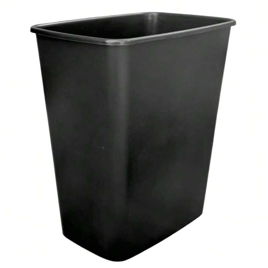 Plastic Trash Can For Outdoor And Indoor Use - 黑色 - 查看 1