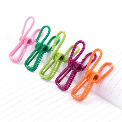 10-Pack Colorful Stainless Steel Clothes Clips Windproof & Non-Slip Clips Curtain Clips, Garment Clips, Memo Clips