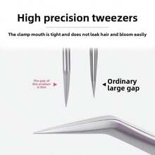 High Precision Planner Stickers, Tweezers, Precise Parts Tools, False Eyelash Tweezers, Golden Feather Clip Professional Grafting Clip Tweezers, Beginner Scene Stickers, Planner Pointed Tweezers