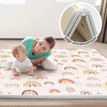 PIGLOG Extra Large Play Mat For Baby, 0.8 Inch Thick , Reversible Foldable Baby Play Mat, 79" X71" Waterproof Foam Floor Baby Crawling Mat, Portable Playmat For Infants, Toddler, Kids - 彩虹 - 查看 5