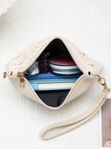 Mini Beach Bag With Wrist Strap Coin Purse Shoulder Crossbody Bag For Women, New Versatile Small Shoulder Bag Wholesale, Sweet Square Bag For Spring/Summer