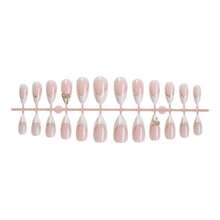 French Tip Press On Nails Medium Almond Fake Nails With Designs Gold Bow Glue On Nails White Acrylic False Nails Reusable Artificial Nails Press Ons Glossy Full Cover Stick On Nails For Women - 彩色 - 查看 6