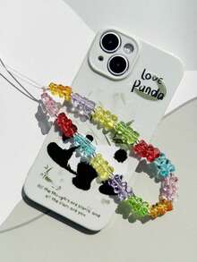 1pc Colorful Jelly Gummy Bear Beaded Lanyard, Suitable As Gift For Mother, Family, Friends, Birthday, Holiday, Phone Charm, Phone Strap (Bear Color Random) Compatible With Android And Most Smartphone,Gifts For Mother, Family, Friends, Kids, Birthday, Holiday Phone Chain - Multicolor - View 4