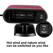 12V Portable Car Electric Window Heater Windshield Dryer Fan Defroster (Red) - 12V - View 6