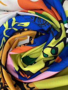 女士时尚露背吊带连衣裙，全身印花 - 彩色 - 查看 3