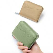 1pc Short Japanese Style Coin Purse, Solid Color Minimalist Accordion Card Wallet, Large Capacity Women Coin Pouch, Suitable For Girls, Ladies, Office Workers, Great For Work, Business Trip, Commuting, Travel