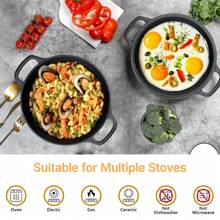 LOVEWE 2 In 1 Pre Seasoned Dutch Oven With Skillet Lid For Induction, Electric, Grill, Stovetop, BBQ, Camping (5 Quart) - Dual-purpose Pot With Two Handles 26cm - View 8
