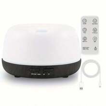 Essential Oil Diffuser, 300Ml Ultrasonic Oil Humidifier With 7 Color Lights 2 Mist Modes With Remote Control For Home, Office