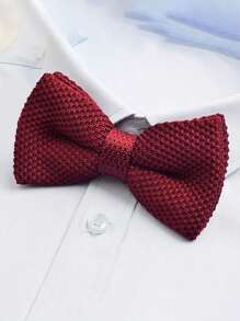 Children's Fashionable Knitted Double-Layer Bow Tie, Boys Girls Flower Girl Formal Wear British Style Baby Bow Tie, Suitable For 3-16 Years Old Kids To Wear For Performance, Wedding, Party, Daily