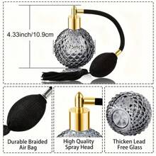 Atomizor de parfum elegant cu ciucuri 100 ml, atomizor de parfum din sticlă reîncărcabilă, elegant, cu decor de ciucuri - sticlă pulverizatoare fără PVC, potrivită pentru călătorii și uz casnic