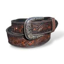 Men's Country Genuine Leather Notched Belt - 鏽棕色 - 查看 4