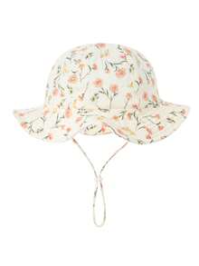 1 pieza Sombrero de cubo de algodón puro para bebé, sombrero de cubo estampado para bebé, sombrero de sol de unicolor unisex - Multicolor - Ver 19
