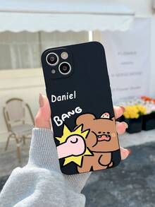 1 件可定制复活节阵亡将士纪念日、泰迪熊和兔子设计、个性化名称薄手机壳、兼容三星 A32/A52 和苹果 17ProMax/16ProMax 15 14 13 12 11 XR、透明、时尚、可爱、简约、配套手机壳、个性化、独特、情人节送给女朋友/男朋友的礼物 - 白色 - 查看 5